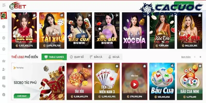Kho game hot nhất tại Bbet anh em không thể bỏ lỡ